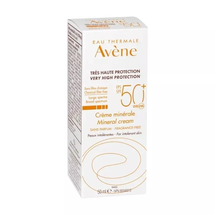 Avène Sun Protection Mineral Cream 50+ - Zonnebrand - 50 ml