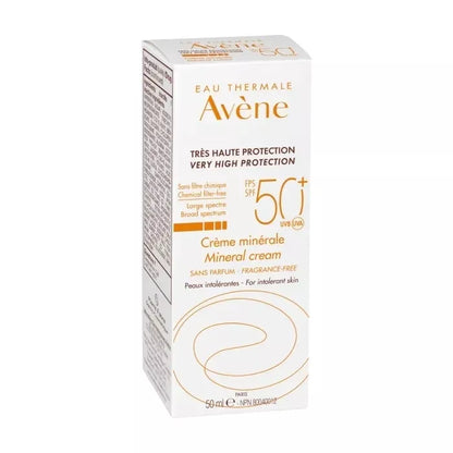 Avène Sun Protection Mineral Cream 50+ - Zonnebrand - 50 ml