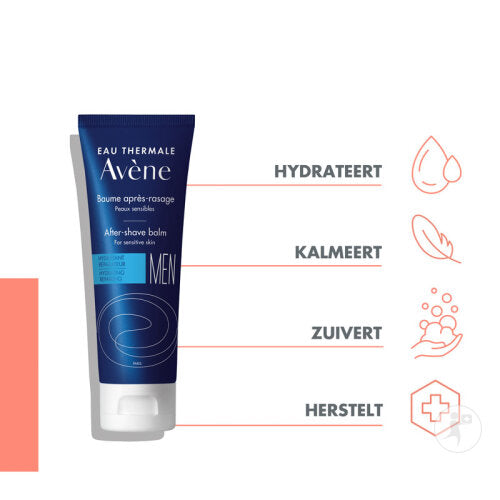 Avène Men Aftershave Balsem Hydraterend Herstel Gevoelige Huid 75ml